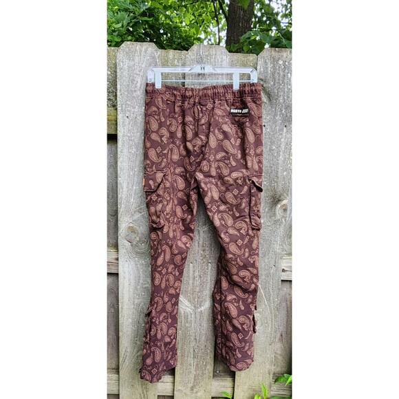 RGSTR Pants Mens Large Brown Cargo Paisley - Picture 5 of 13